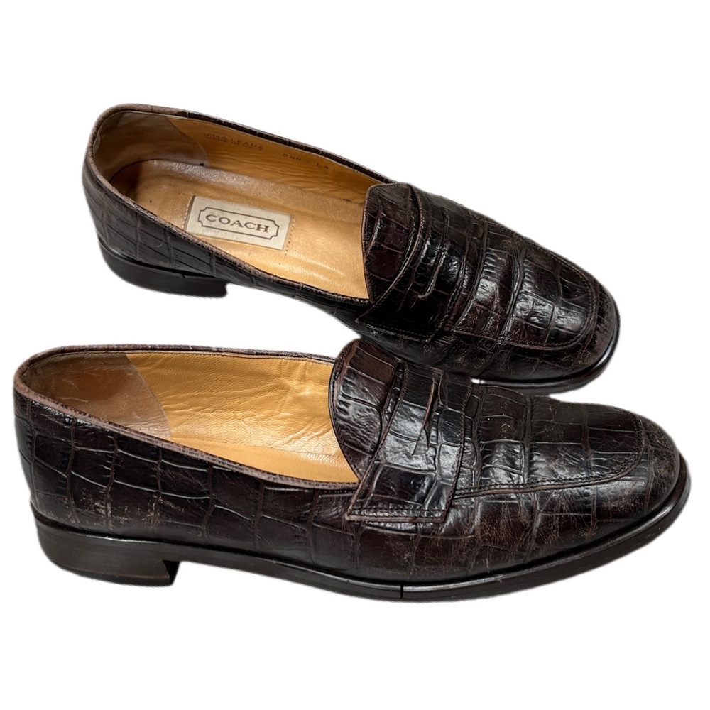 Vintage Coach Brown Leather Penny Loafers Size 8 1/2 B